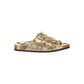 Laura Biagiotti Gold Polyethylene Flat Sandals