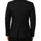 Dolce & Gabbana Black Stripes Wool Single Breasted Blazer