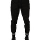 Dolce & Gabbana Black Cotton Mid Waist Jogger Sweatpants Pants