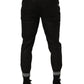 Dolce & Gabbana Black Cotton Mid Waist Jogger Sweatpants Pants
