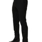 Dolce & Gabbana Black Wool Skinny Leg Dress Men Trouser Pants