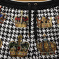 Dolce & Gabbana Multicolor Houndstooth Crown Men Sweatpants Pants