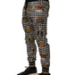 Dolce & Gabbana Multicolor Houndstooth Crown Men Sweatpants Pants