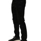 Dolce & Gabbana Black Logo Monogram Cotton Slim Denim Jeans