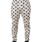 Dolce & Gabbana White Logo Skinny Leg Dress Men Trouser Pants