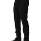Dolce & Gabbana Black Wool Skinny Leg Dress Trouser Pants