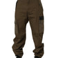 Dolce & Gabbana Brown Mid Waist Straight Cargo Trouser Pants
