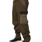 Dolce & Gabbana Brown Mid Waist Straight Cargo Trouser Pants