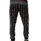 Dolce & Gabbana Black Bandana Crown Jogger Men Trouser Pants