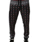 Dolce & Gabbana Black Bandana Crown Jogger Men Trouser Pants