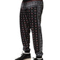 Dolce & Gabbana Black Bandana Crown Jogger Men Trouser Pants