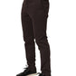 Dolce & Gabbana Brown Cotton Skinny Leg Dress Trouser Pants