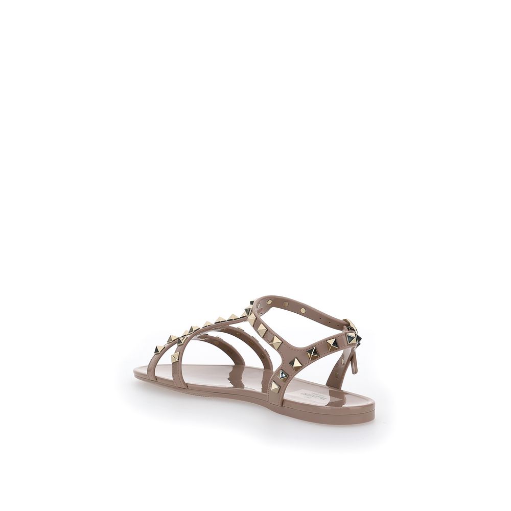 Valentino Garavani Pink Pvc Flat Sandals