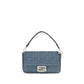 Fendi Blue Raffia Shoulder Bag