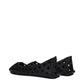 Alaïa Black Leather Ballet Flats