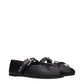 Miu Miu Black Leather Ballet Flats