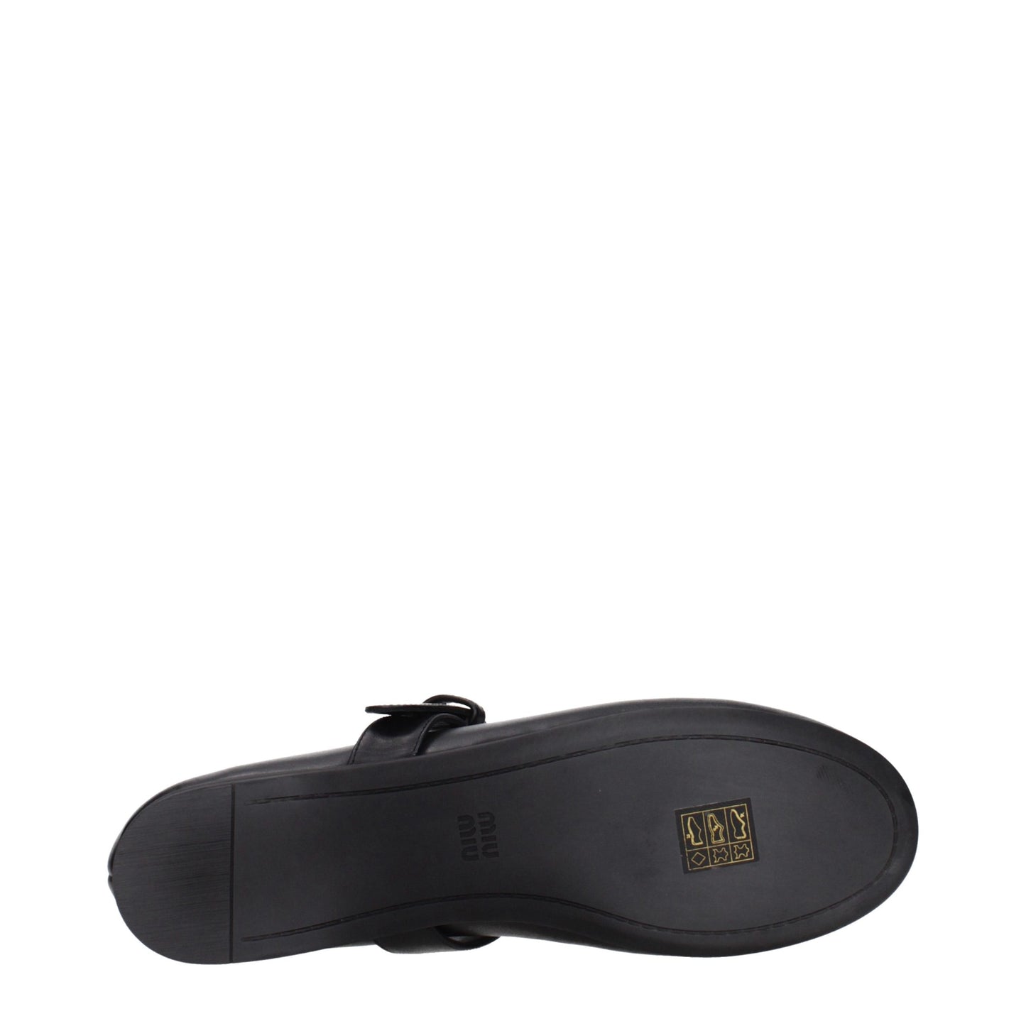 Miu Miu Black Leather Ballet Flats