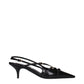 Miu Miu Black Leather High Heel Pumps