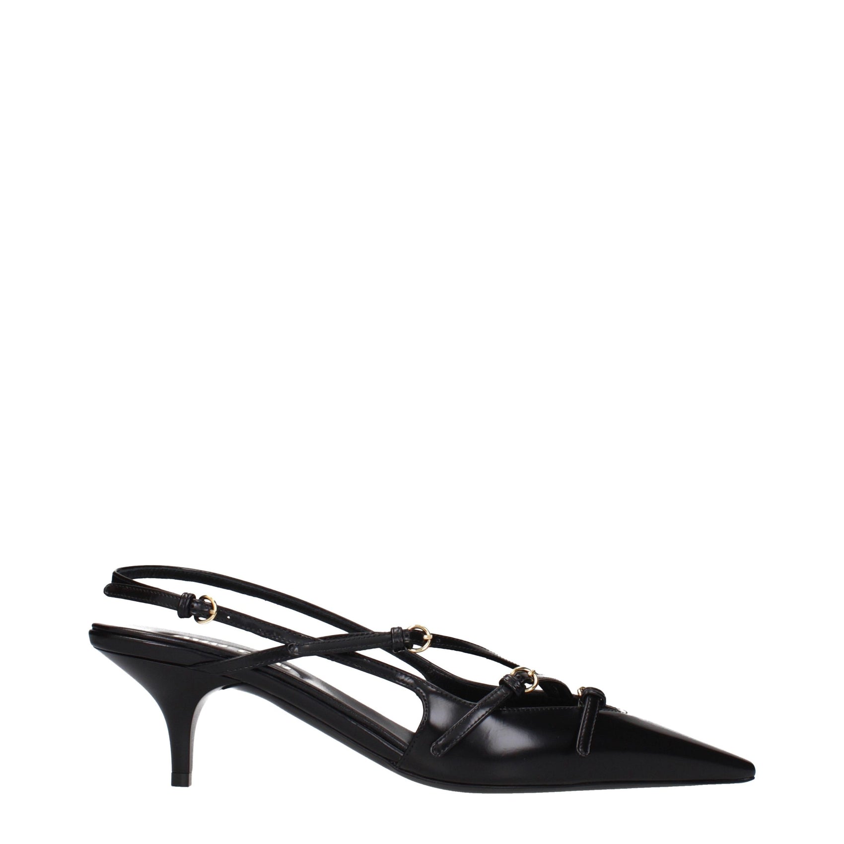 Miu Miu Black Leather High Heel Pumps