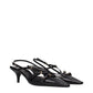 Miu Miu Black Leather High Heel Pumps