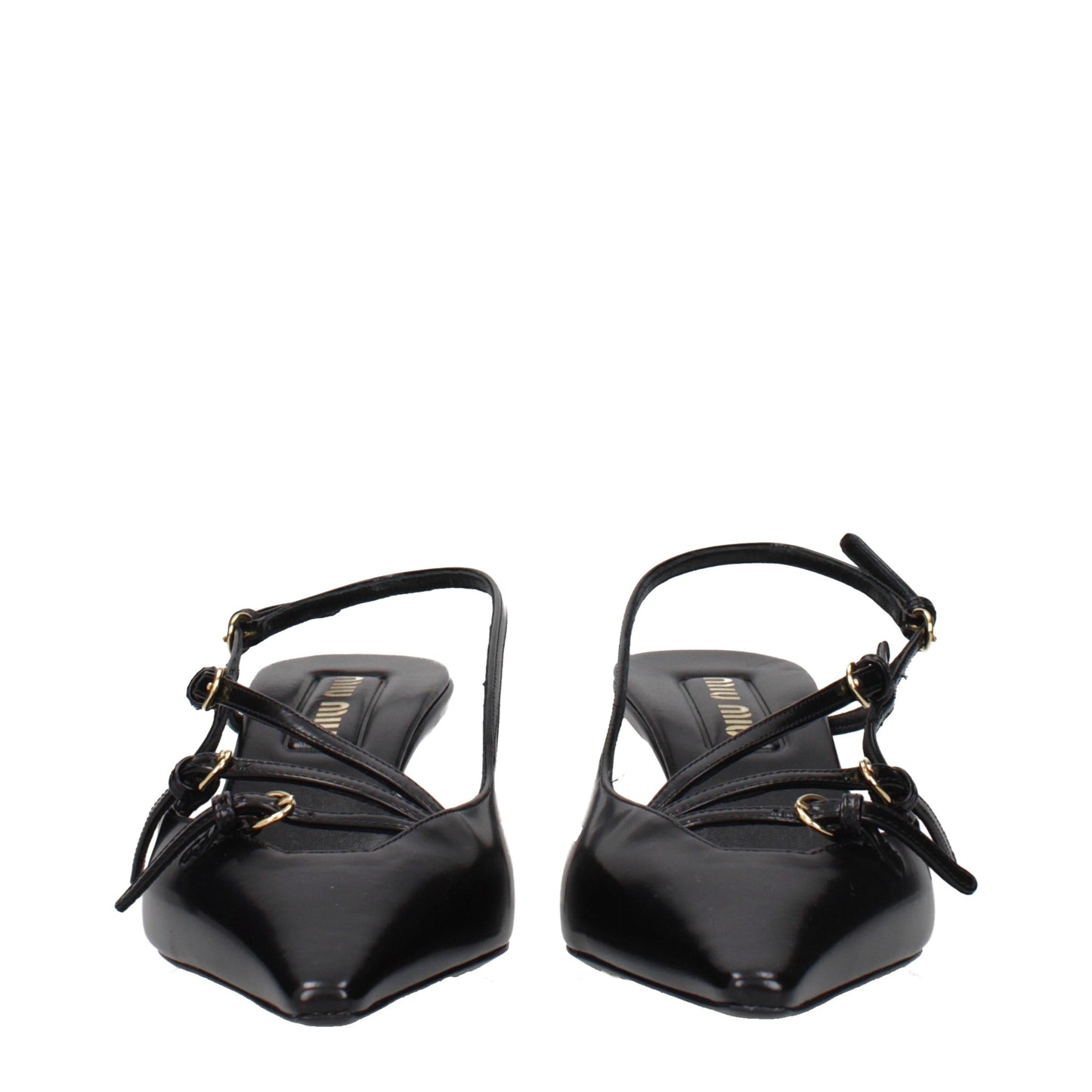 Miu Miu Black Leather High Heel Pumps