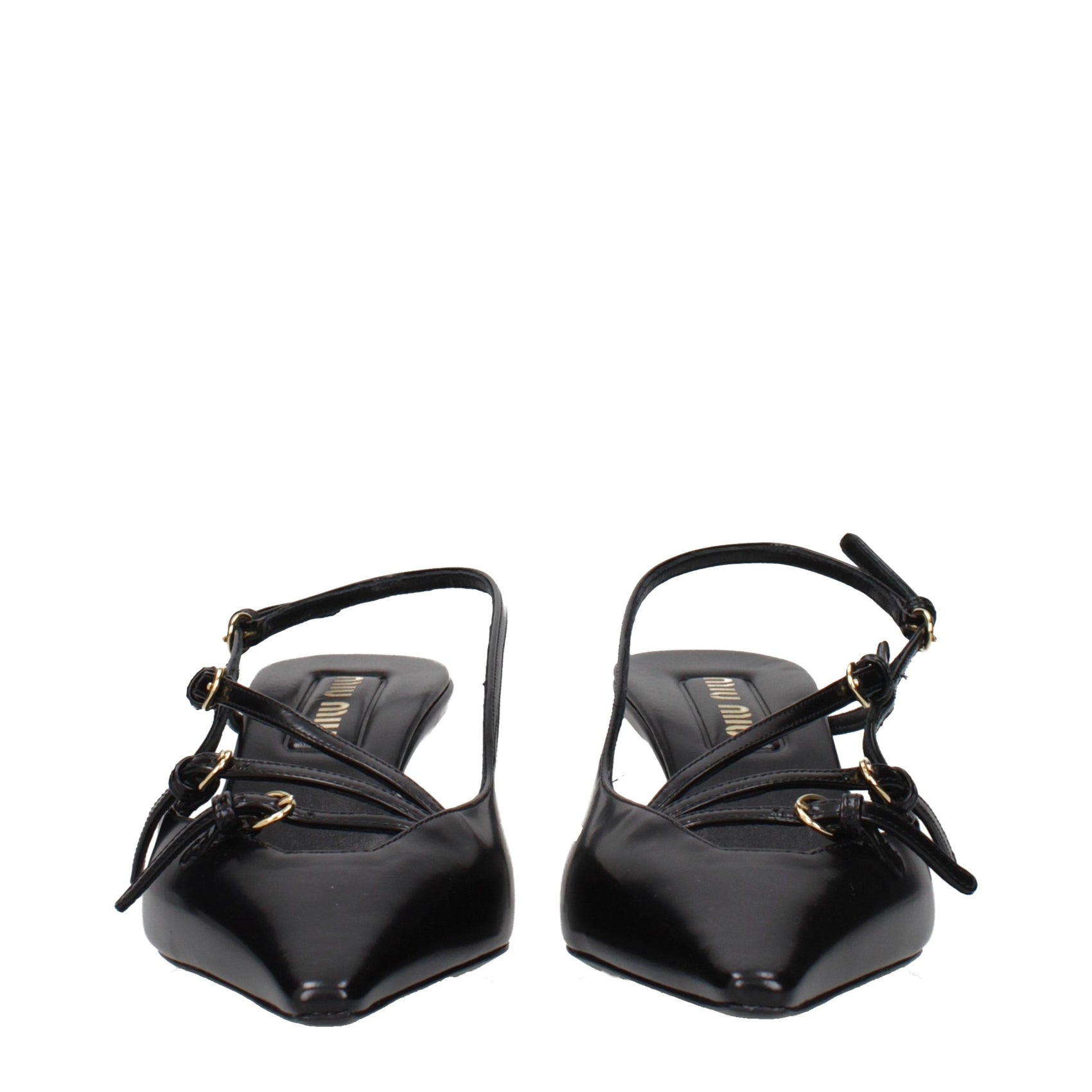 Miu Miu Black Leather High Heel Pumps