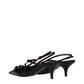 Miu Miu Black Leather High Heel Pumps