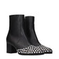 Alaïa Black Leather Ankle Boots