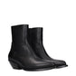 Celine Black Leather Ankle Boots