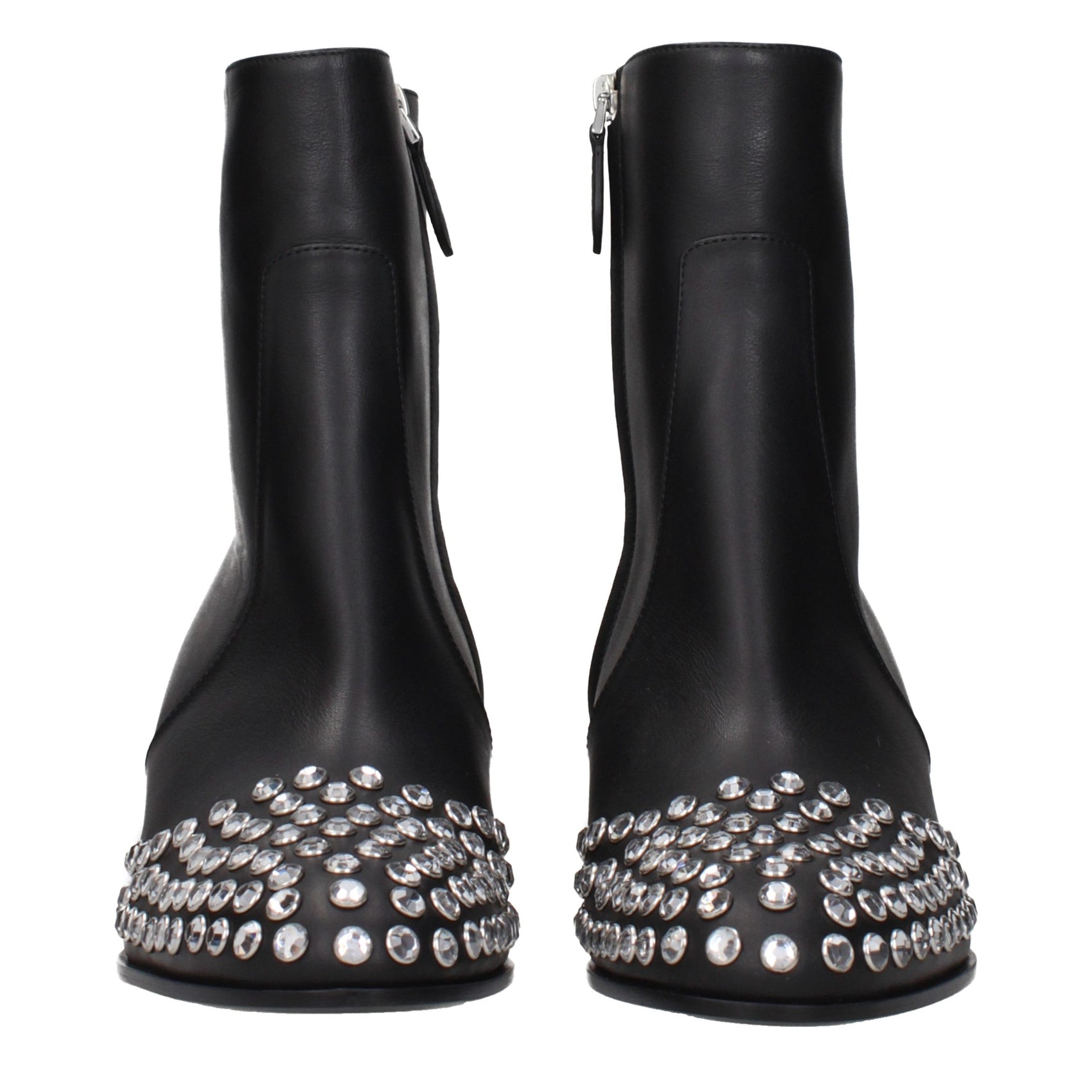 Alaïa Black Leather Ankle Boots
