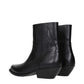 Celine Black Leather Ankle Boots