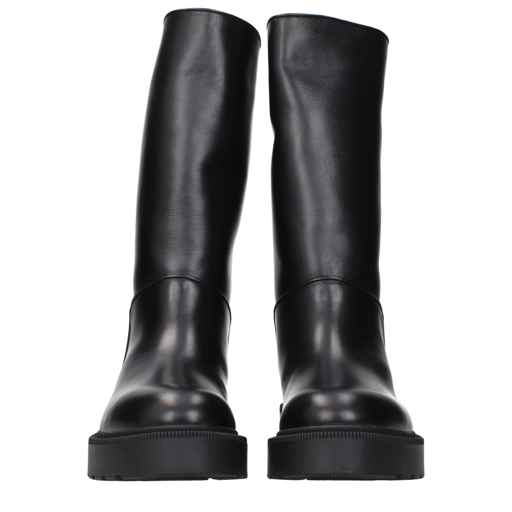 The Row Black Leather Boots