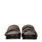 The Attico Gray Leather Slippers