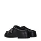 The Attico Black Leather Slippers