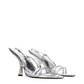 The Attico Gray Leather Stiletto Heel Sandals
