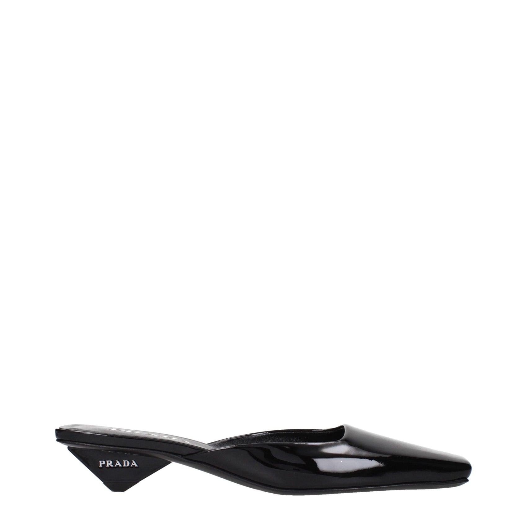 Prada Black Leather Flat Sandals