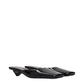 Prada Black Leather Flat Sandals