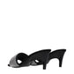 Prada Black Fabric Platform Sandals