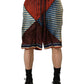 Dolce & Gabbana Multicolor Geometric Silk Men Bermuda Shorts