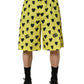 Dolce & Gabbana Yellow Cotton Heart Print Men Bermuda Shorts