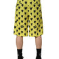 Dolce & Gabbana Yellow Cotton Heart Print Men Bermuda Shorts