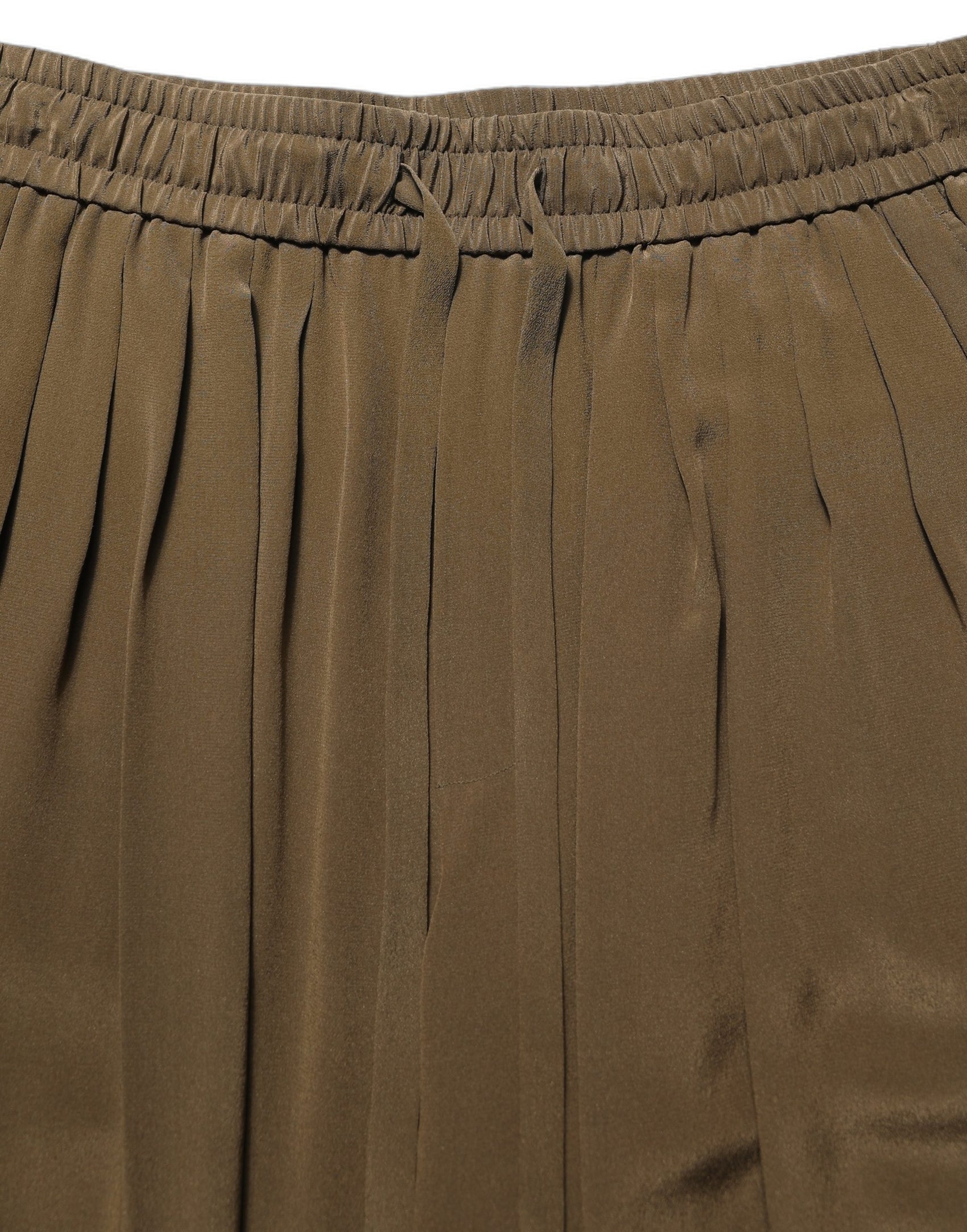 Dolce & Gabbana Brown Silk Mid Waist Pleated Bermuda Shorts