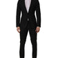 Dolce & Gabbana Black Wool Slim Fit Formal 2 Piece Men Suit