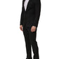 Dolce & Gabbana Black Wool Slim Fit Formal 2 Piece Men Suit