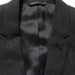 Dolce & Gabbana Black Wool Slim Fit Formal 2 Piece Men Suit