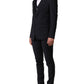 Dolce & Gabbana Black Wool Slim Fit Formal 3 Piece Men Suit