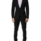 Dolce & Gabbana Black Wool Slim Fit Formal 2 Piece Men Suit