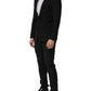 Dolce & Gabbana Black Wool Slim Fit Formal 2 Piece Men Suit