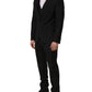 Dolce & Gabbana Black Stripes Slim Fit Formal 3 Piece Suit