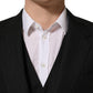 Dolce & Gabbana Black Stripes Slim Fit Formal 3 Piece Suit